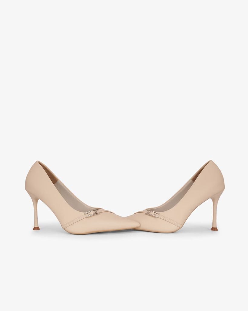 Giày Cao Gót Hạnh Dung Quai Chéo Khóa HD27336BI