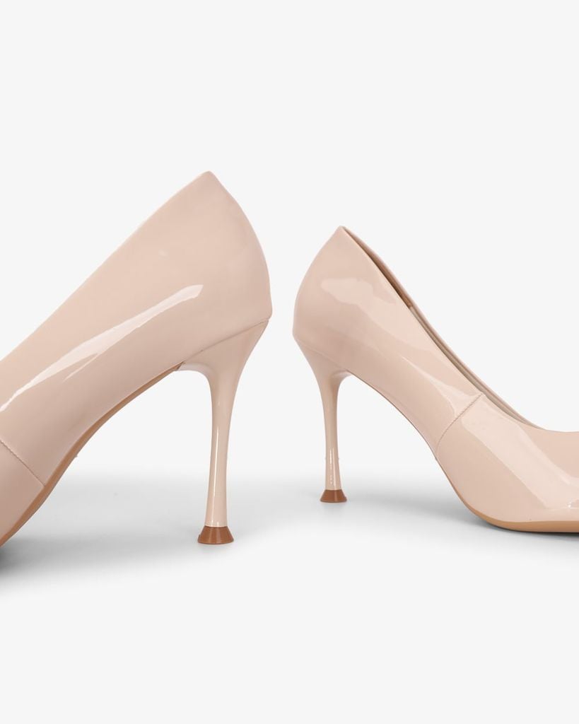 Giày Cao Gót Hạnh Dung Da Bóng Mũi Nhọn HD27337BI