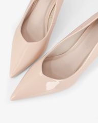 Giày Cao Gót Hạnh Dung Da Bóng Mũi Nhọn HD27337BI