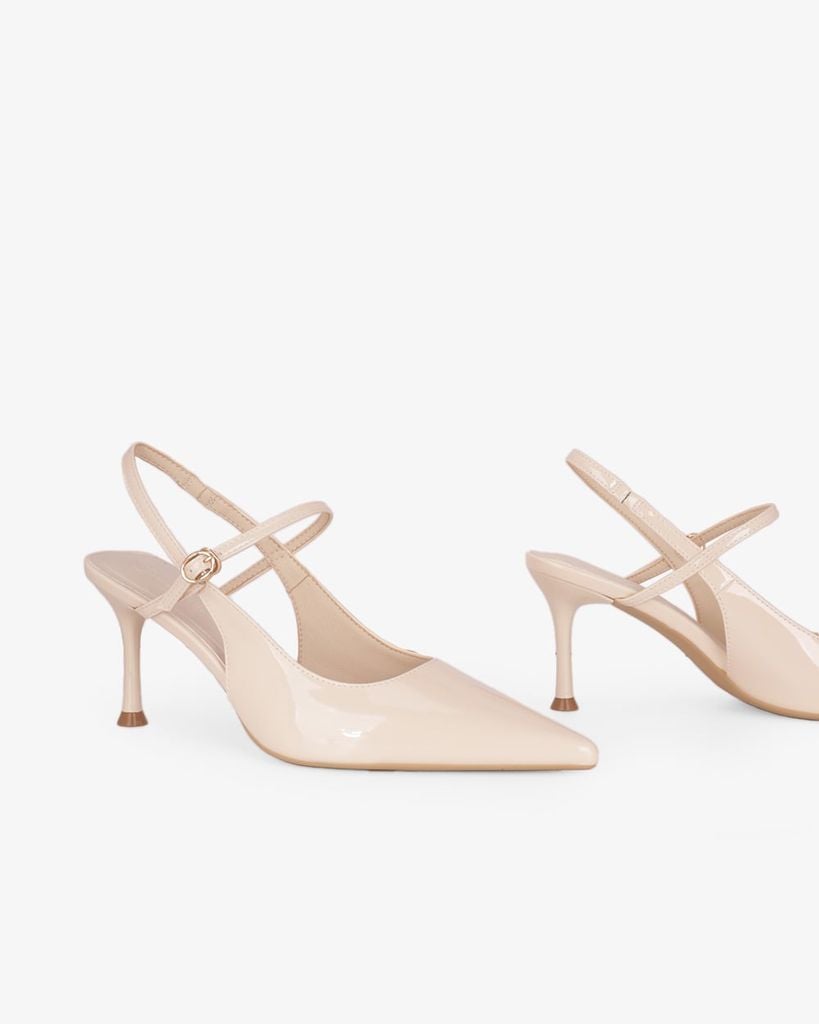 Giày Sandal Cao Gót Hạnh Dung Quai Hậu Mảnh HD27338BI