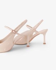 Giày Sandal Cao Gót Hạnh Dung Quai Hậu Mảnh HD27338BI