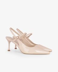 Giày Sandal Cao Gót Hạnh Dung Quai Hậu Mảnh HD27338BI