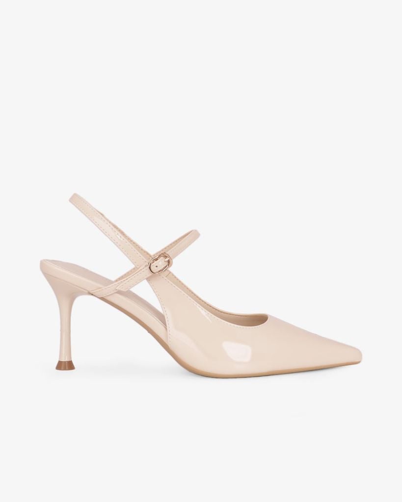 Giày Sandal Cao Gót Hạnh Dung Quai Hậu Mảnh HD27338BI