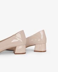 Giày Cao Gót Hạnh Dung Yếm Khóa Tròn HD27339BI