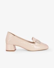 Giày Cao Gót Hạnh Dung Yếm Khóa Tròn HD27339BI