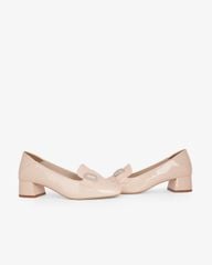 Giày Cao Gót Hạnh Dung Yếm Khóa Tròn HD27339BI