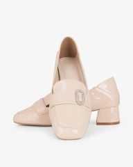 Giày Cao Gót Hạnh Dung Yếm Khóa Tròn HD27339BI