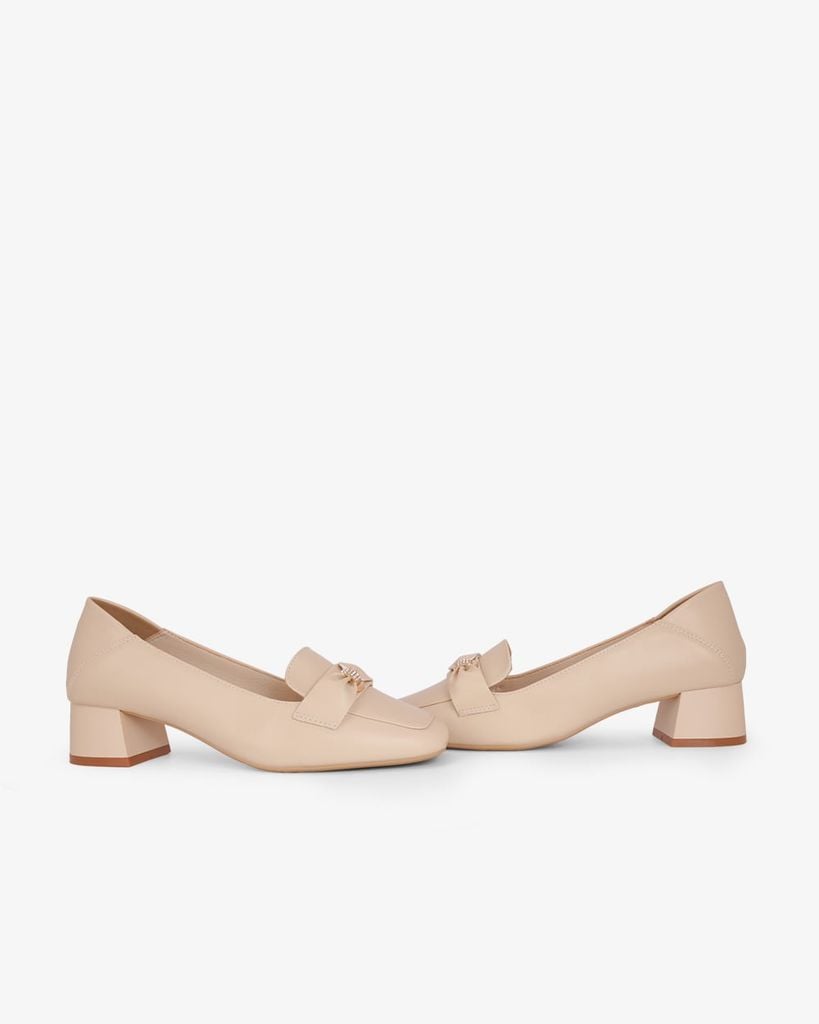 Giày Cao Gót Hạnh Dung Yếm Khóa Nơ HD27340BI