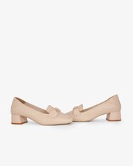 Giày Cao Gót Hạnh Dung Yếm Khóa Nơ HD27340BI