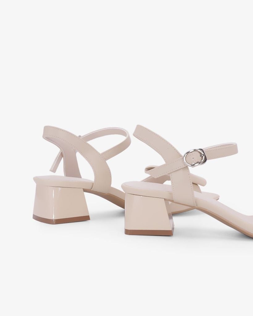 Sandal Hạnh Dung Cao Gót Quai Nơ To  HD27345BI