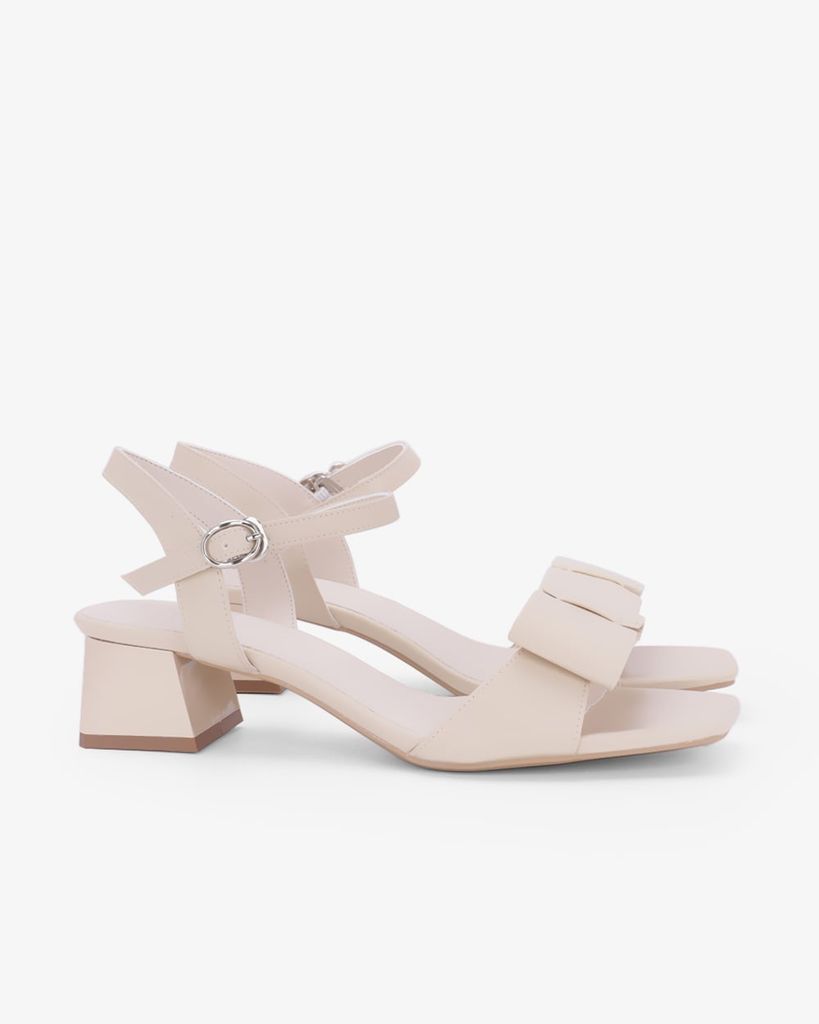 Sandal Hạnh Dung Cao Gót Quai Nơ To  HD27345BI
