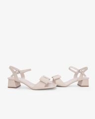 Sandal Hạnh Dung Cao Gót Quai Nơ To  HD27345BI
