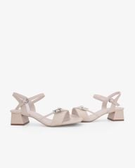 Sandal Hạnh Dung Cao Gót Quai Chéo Khóa HD27346BI
