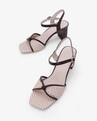 Sandal Hạnh Dung Cao Gót Nơ Quai Mảnh HD27348BI