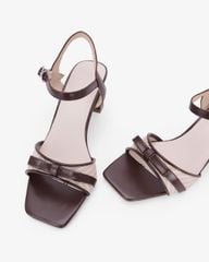 Sandal Hạnh Dung Cao Gót Quai Điểm Nơ HD27349BI