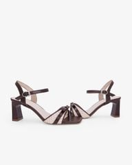 Sandal Hạnh Dung Cao Gót Quai Điểm Nơ HD27349BI