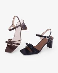 Sandal Hạnh Dung Cao Gót Quai Điểm Nơ HD27349BI