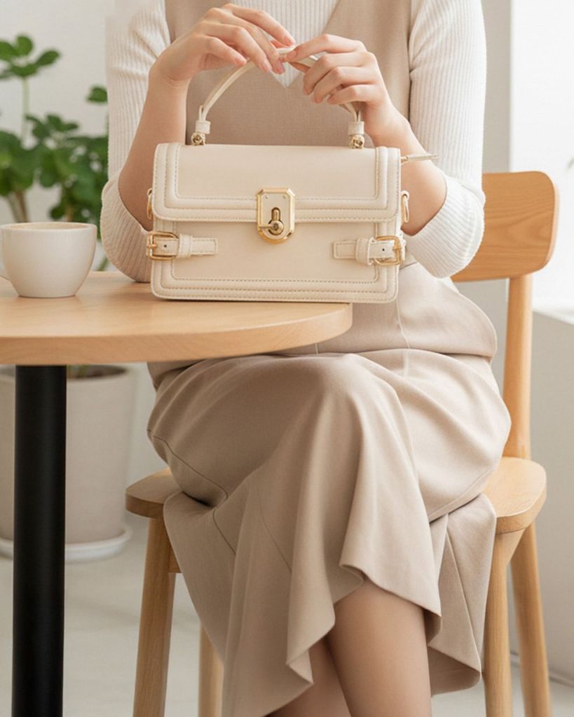 Túi Đeo Vai Hạnh Dung Khoá Dây Đai HD2843BC