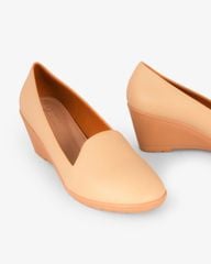 Giày Đế Xuồng Hạnh Dung Mũi Tròn Da Trơn HD29165AY