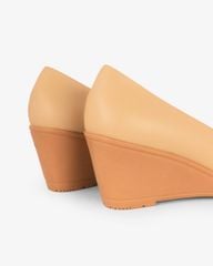 Giày Đế Xuồng Hạnh Dung Mũi Tròn Da Trơn HD29165AY