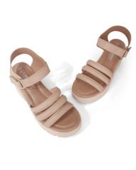 Sandal Đế Xuồng Hạnh Dung Quai Dây Ngang Hậu Dán HD29176AY