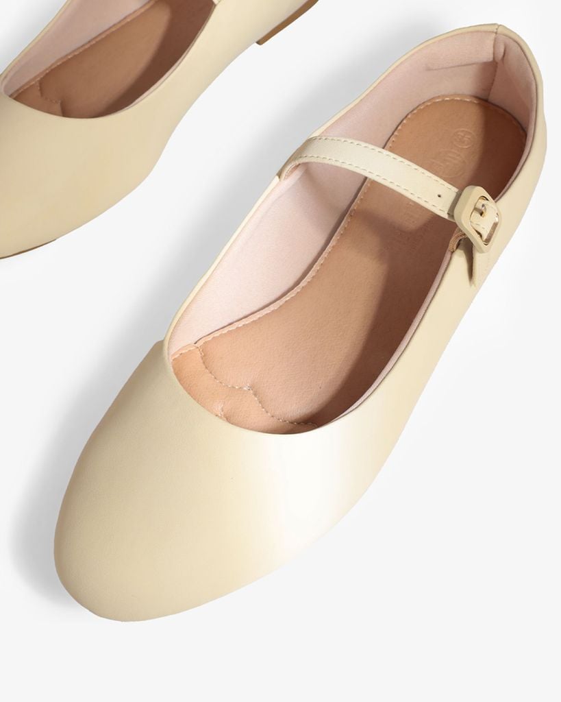 Giày Búp Bê Hạnh Dung Trơn Quai Ngang HD29186AY