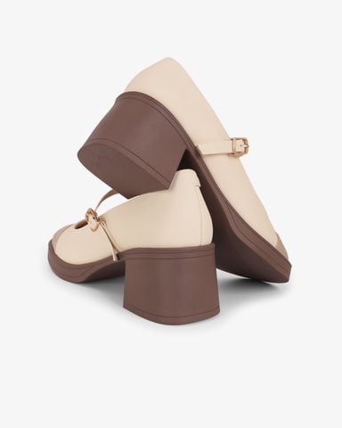 Giày Cao Gót Hạnh Dung Two Toned Mạ Vàng HD29195AY