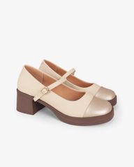 Giày Cao Gót Hạnh Dung Two Toned Mạ Vàng HD29195AY