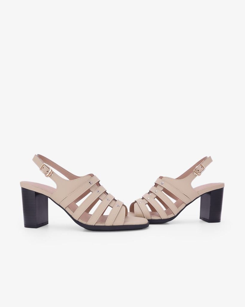 Sandal Cao Gót Hạnh Dung Quai Tán Đinh Tầng HD29206AY