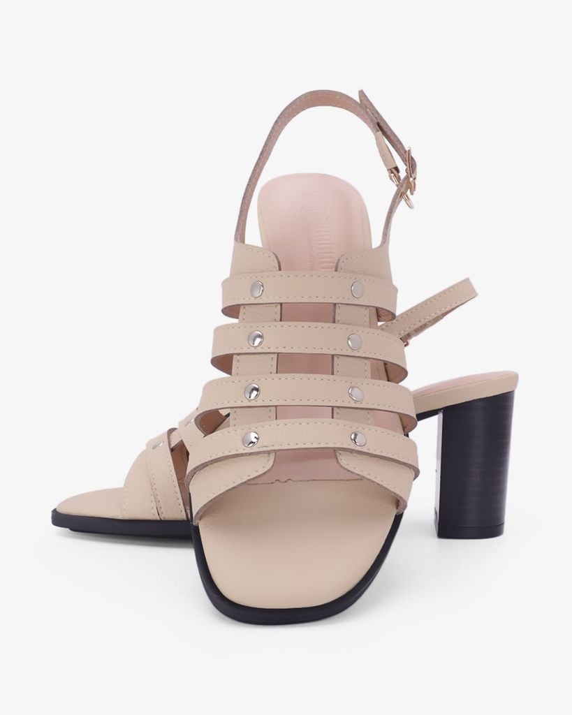 Sandal Cao Gót Hạnh Dung Quai Tán Đinh Tầng HD29206AY