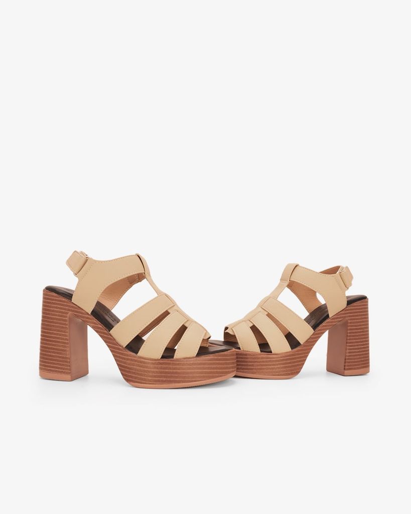 Sandal Cao Gót Hạnh Dung Quai Chiến Binh HD29208AY