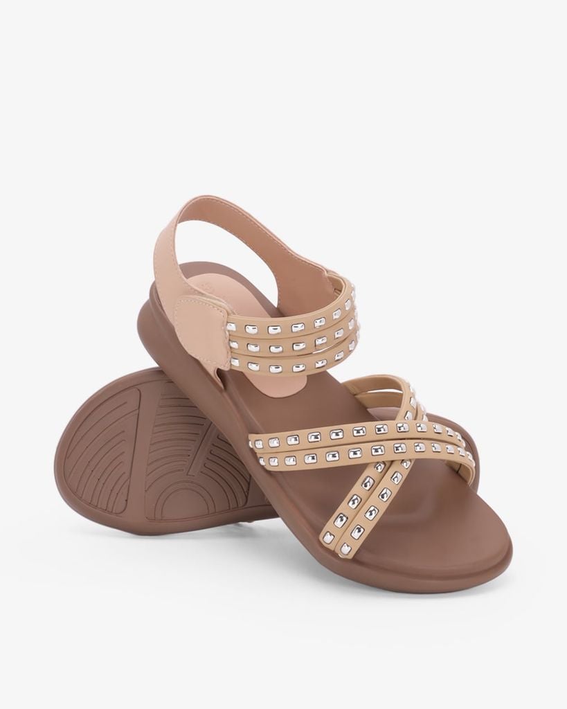 Sandal Đế Xẹp Hạnh Dung Quai Tán Đinh HD29223AY