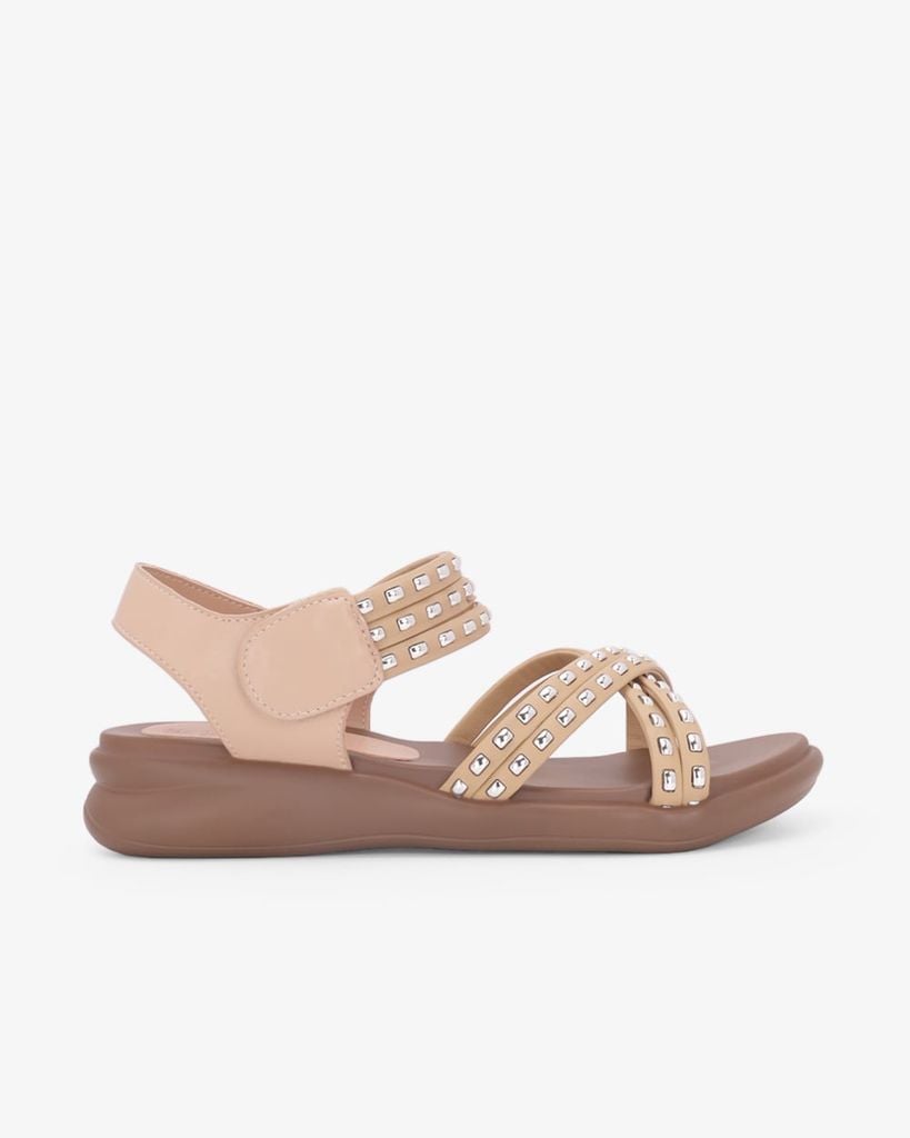 Sandal Đế Xẹp Hạnh Dung Quai Tán Đinh HD29223AY