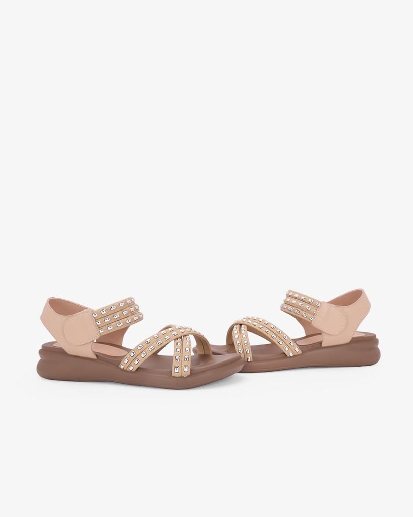 Sandal Đế Xẹp Hạnh Dung Quai Tán Đinh HD29223AY