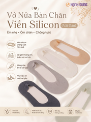 08003HD02 - Vớ Nửa Bàn Chân Viền Silicon (Vải Gân)