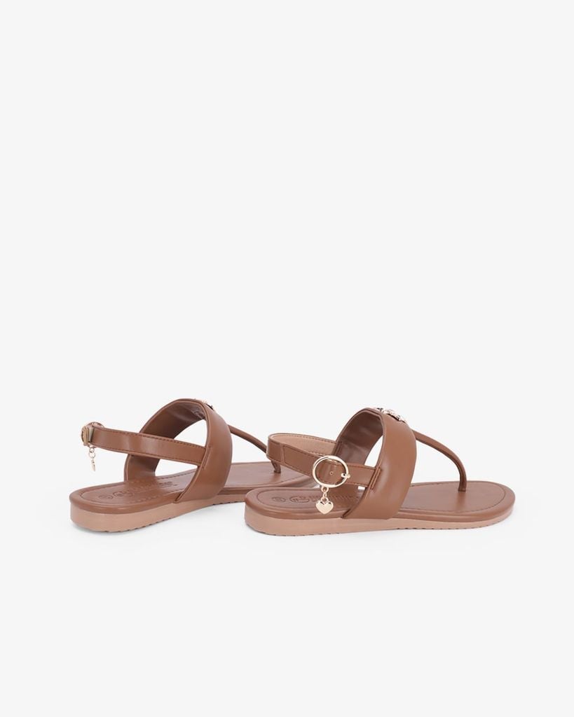 Sandal Đế Xẹp Hạnh Dung Kẹp Hoa Đính Đá HD02267AB