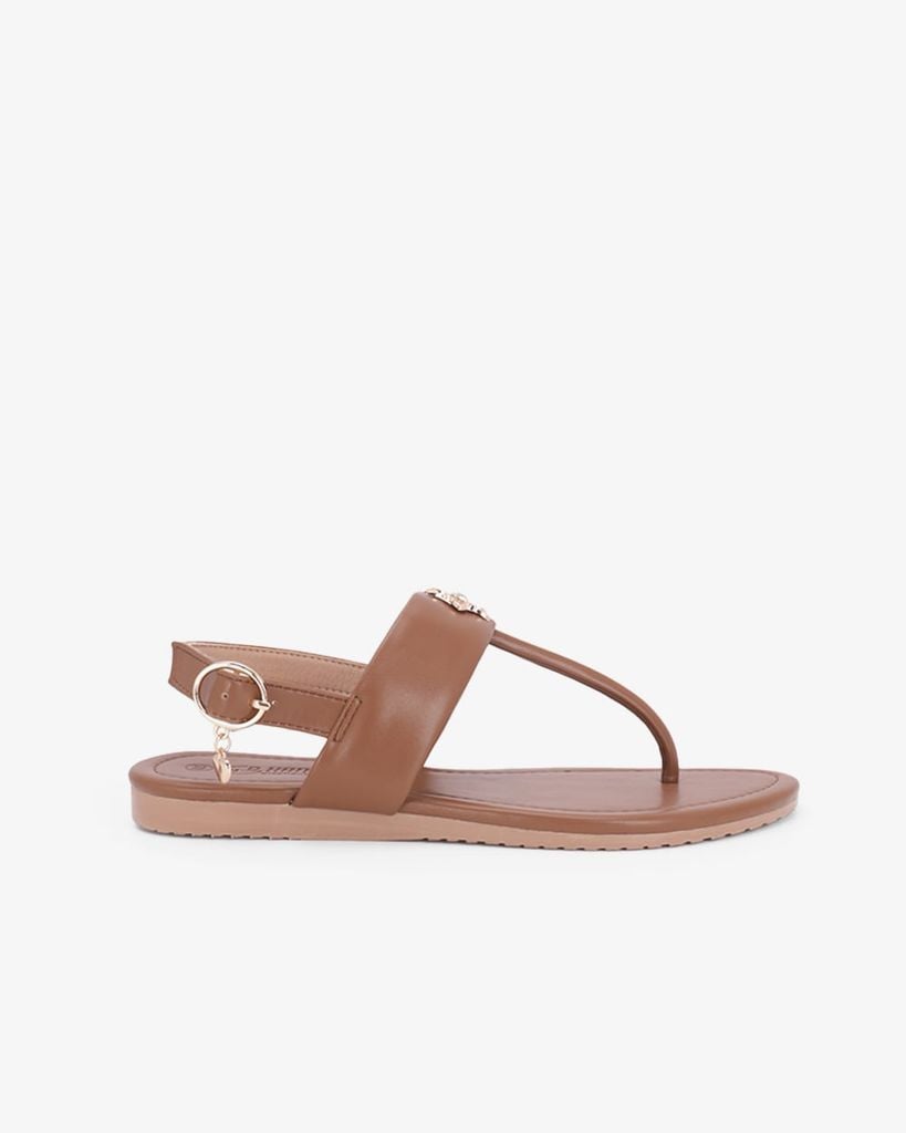 Sandal Đế Xẹp Hạnh Dung Kẹp Hoa Đính Đá HD02267AB