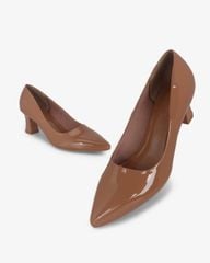 Giày Cao Gót Hạnh Dung Mũi Nhọn Da Bóng HD041040AD