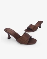 Dép Cao Gót Hạnh Dung Quai Đắp Da Mềm HD041118AD