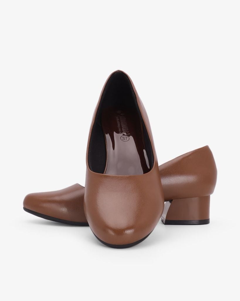 Giày Cao Gót Hạnh Dung Trơn Mũi Tròn HD041149AD