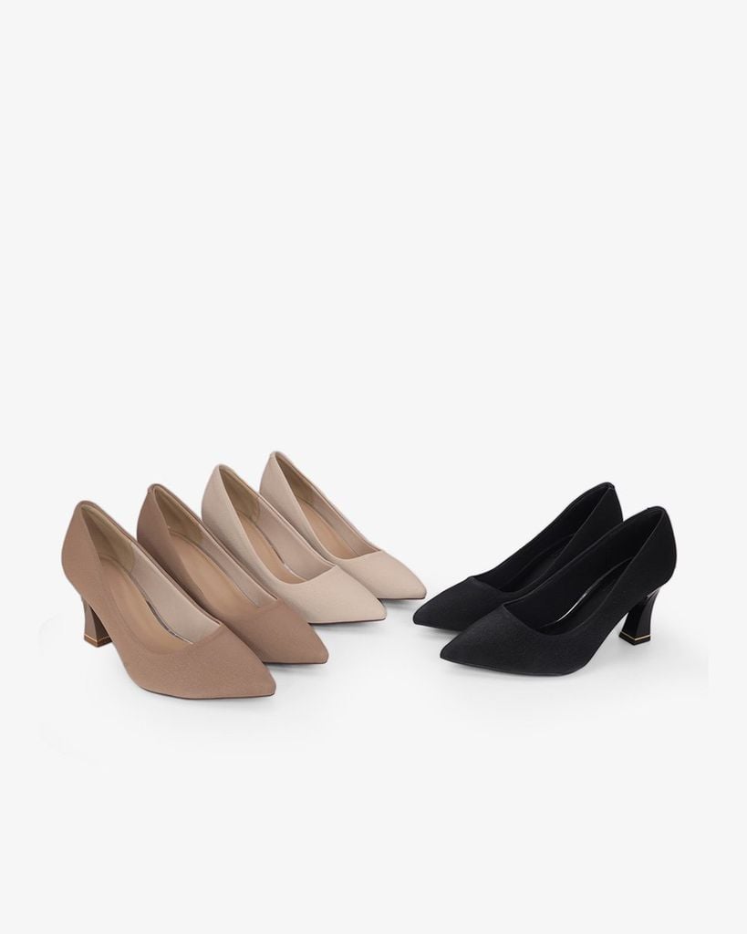 Giày Cao Gót Hạnh Dung Nhung Mềm HD0664BA