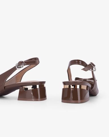 Giày Sandal Cao Gót Hạnh Dung Khóa Nơ HD0670BA