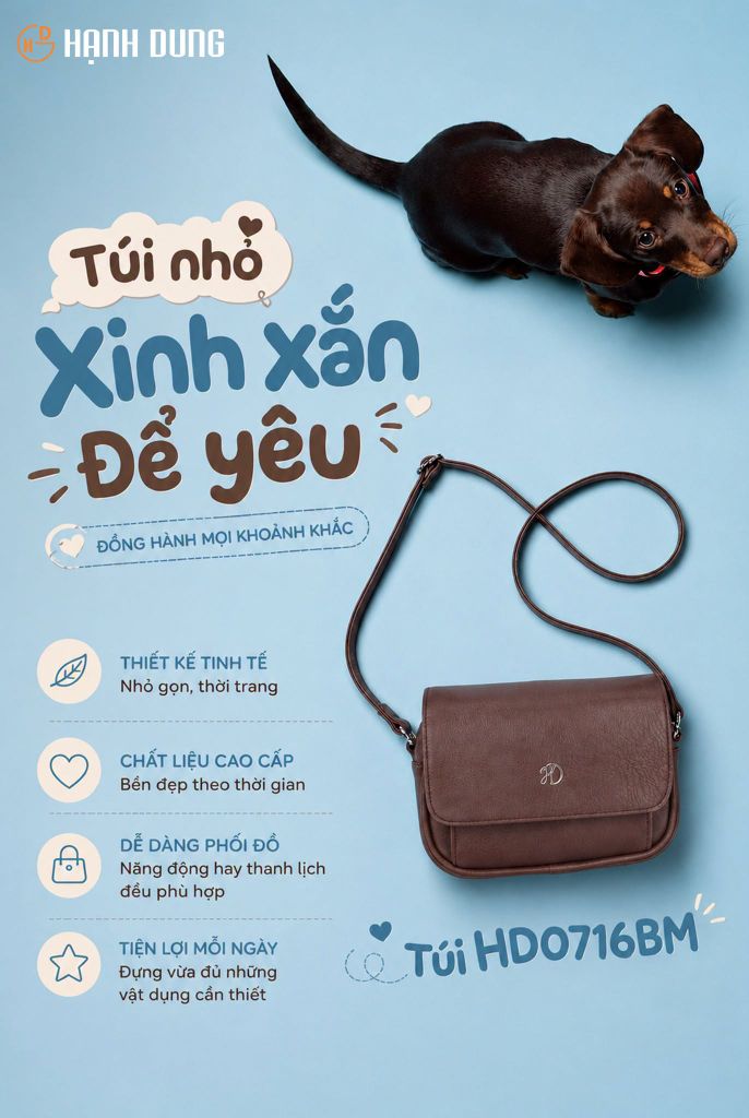 Túi Đeo Vai Hạnh Dung Calvero HD0716BM