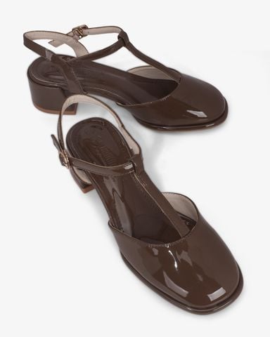 Giày Sandal Hạnh Dung Bít Mũi T Da Bóng HD0927AS