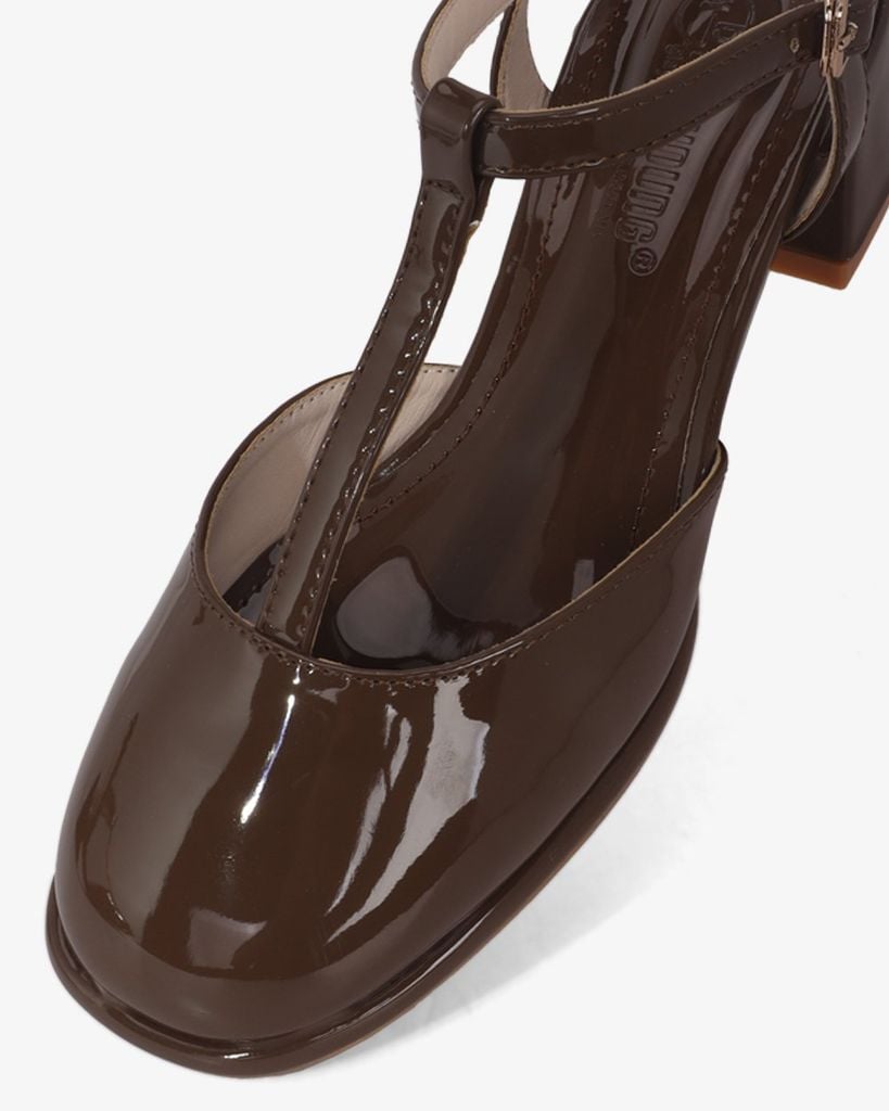 Giày Sandal Hạnh Dung Bít Mũi T Da Bóng HD0927AS