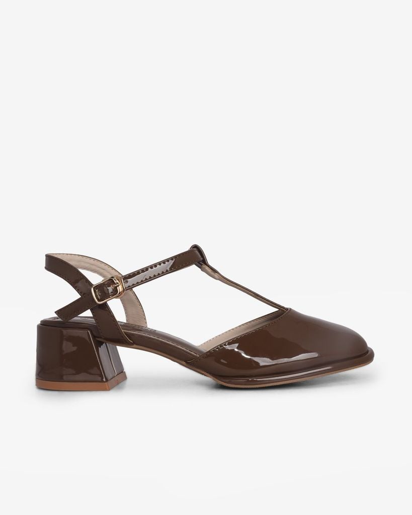 Giày Sandal Hạnh Dung Bít Mũi T Da Bóng HD0927AS