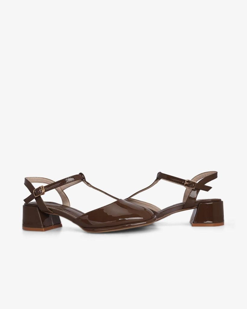 Giày Sandal Hạnh Dung Bít Mũi T Da Bóng HD0927AS