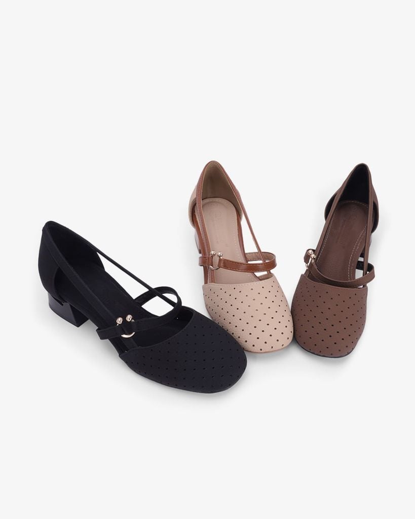Giày Sandal Cao Gót Hạnh Dung Quai Khoen HD0952AS