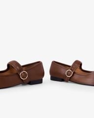 Giày Búp Bê Hạnh Dung Mũi Vuông Trơn HD11109AV