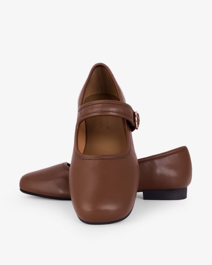 Giày Búp Bê Hạnh Dung Mũi Vuông Trơn HD11109AV